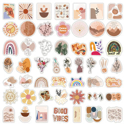 10/30/50/100PCS Cute Fahion Art Pop Style Bohemian Aesthetic Stickers Scrapbook Phone Laptop Car Graffiti Sticker for Girls Kids (ONLINE ORDER ONLY)