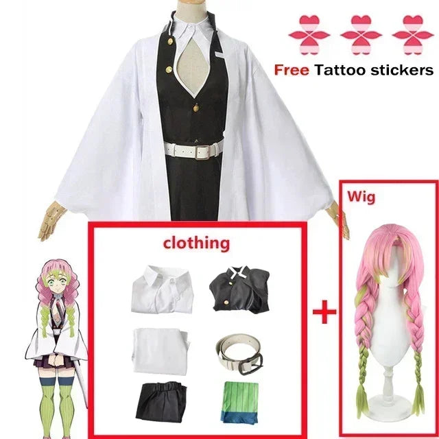 Mitsuri Kanroji Cosplay Costume: Love Hashira Kimono Set