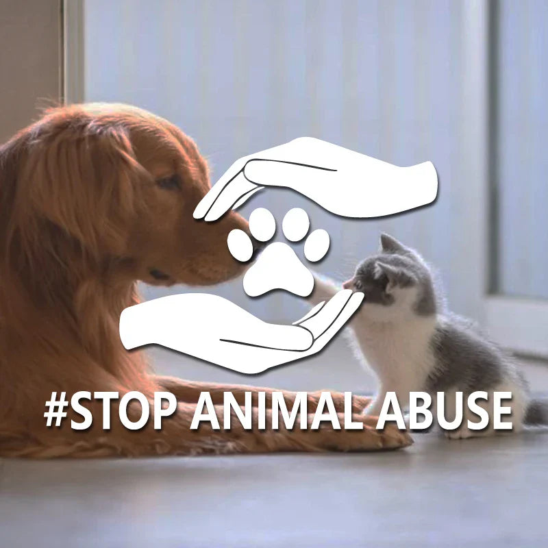 "#STOP ANIMAL ABUSE"stickers,To arouse public attention and action on animal abuse issues.For car motor &laptops (ONLINE ORDER ONLY)