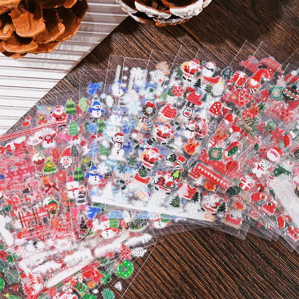 30 Sheets Cute Penguin Winter Nail Stickers Set 3D Snowflake Christmas Decals Tree Elk Bell Self Adhesive Slider Manicure Tips * (ONLINE ORDER ONLY)