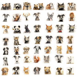 50PCS Cute Plush Animal Graffiti Stickers DIY Phone Guitar Laptop Notebook Suitcase Cup Waterproof Sticker Kids Toy (ONLINE ORDER ONLY)