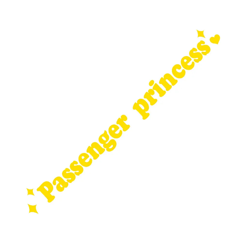 The Text Car Stickers Passenger Princess Interior Decoration Rear View Mirror Fashion Stickers Creative Sport PVC Vinyl Decals (ONLINE ORDER ONLY)