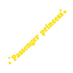 The Text Car Stickers Passenger Princess Interior Decoration Rear View Mirror Fashion Stickers Creative Sport PVC Vinyl Decals (ONLINE ORDER ONLY)