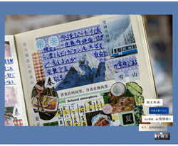 20 Pages Japanese Retro Ins Decorative Stickers Book Scrapbooking Phone Case DIY Journal Collage Material Sticker Gift (ONLINE ORDER ONLY)