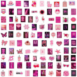 10/30/50/100PCS Cute Pink Stickers Graffiti Cartoon Decals Waterproof DIY Toys Motorcycle Phone Suitcase Guitar Fridge Toys Gift (ONLINE ORDER ONLY)