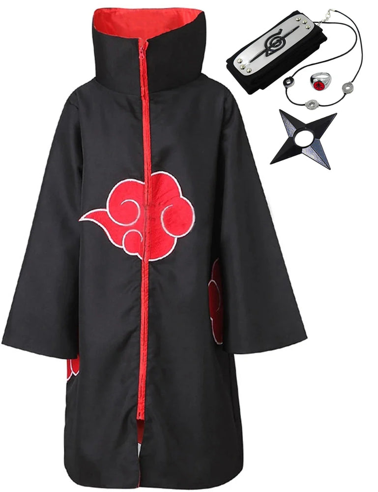 Akatsuki Itachi Cloak: Kids & Adult Cosplay Costume Robe (ONLINE ORDER ONLY)