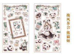 2 Sheets Cute Lolita Girl Decoration Sticker Aesthetics Hand Account DIY Collage Material Kawaii Stationery Scrapbooking Sticker (Online Order Only)