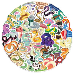 Macaron Snake Cartoon Stickers for Laptop, Luggage, Phone, Car - 10/30/50pcs (ONLINE ORDER ONLY)