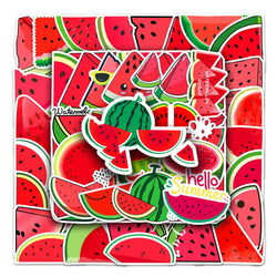 50Pcs Watermelon Cartoon Waterproof Vinyl Stickers for Skateboard Snowboard (Online Order Only)