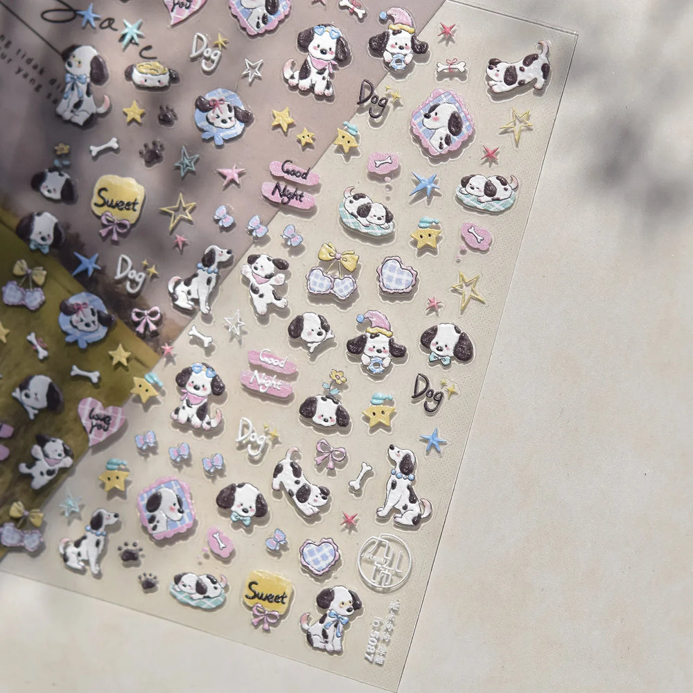 Fruits Apple Strawberry Animals Bear Dog Party Dream Flower Bone Rain Self Adhesive Nail Art Decoration Sticker Manicure Decals (Online Order Only)