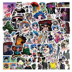 Gorillaz Cartoon Stickers Pack for Luggage, Car, Laptop, and More (Online Order Only)