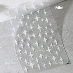 Romantic Purple Star Moon Butterfly Bowknot Retro Water Drop Gem Starburst Adhesive Nail Art Stickers Starlight Manicure Decals (ONLINE ORDER ONLY)