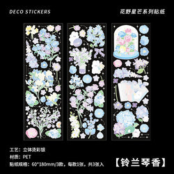 3Pcs/lot Cute Strawberry Flowers Decorative Sticker PET Scrapbooking Sticker Label Diary Album Stationery Aesthetic Art Supplies (ONLINE ORDER ONLY)