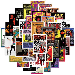 Pop Rock Music Stickers for Phone Laptop Luggage Skateboard - 10/30/50PCS Decals for Kids (ONLINE ORDER ONLY)