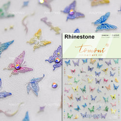 Dreamy Moon Stars Love Heart Butterfly Bowknot Lace Shiny Starburst Ribbon Delicate Adhesive Nail Art Stickers Manicure Decals (Online Order Only)