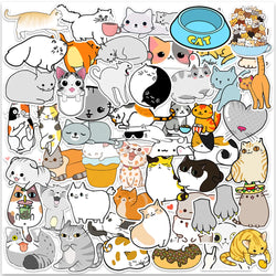 50pcs Cute Animal Cats Dog Water Proof Stickers Cartoon Decals DIY Diary Suitcase Scrapbook Phone Laptop Bike Kids Toy Sticker (ONLINE ORDER ONLY)