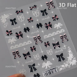 Black Cat Kitten Glasses Camera Timepiece Shoe Notebook Vase Pen Teapot Bowknot Item Adhesive Nail Art Stickers Manicure Decals (Online Order Only)
