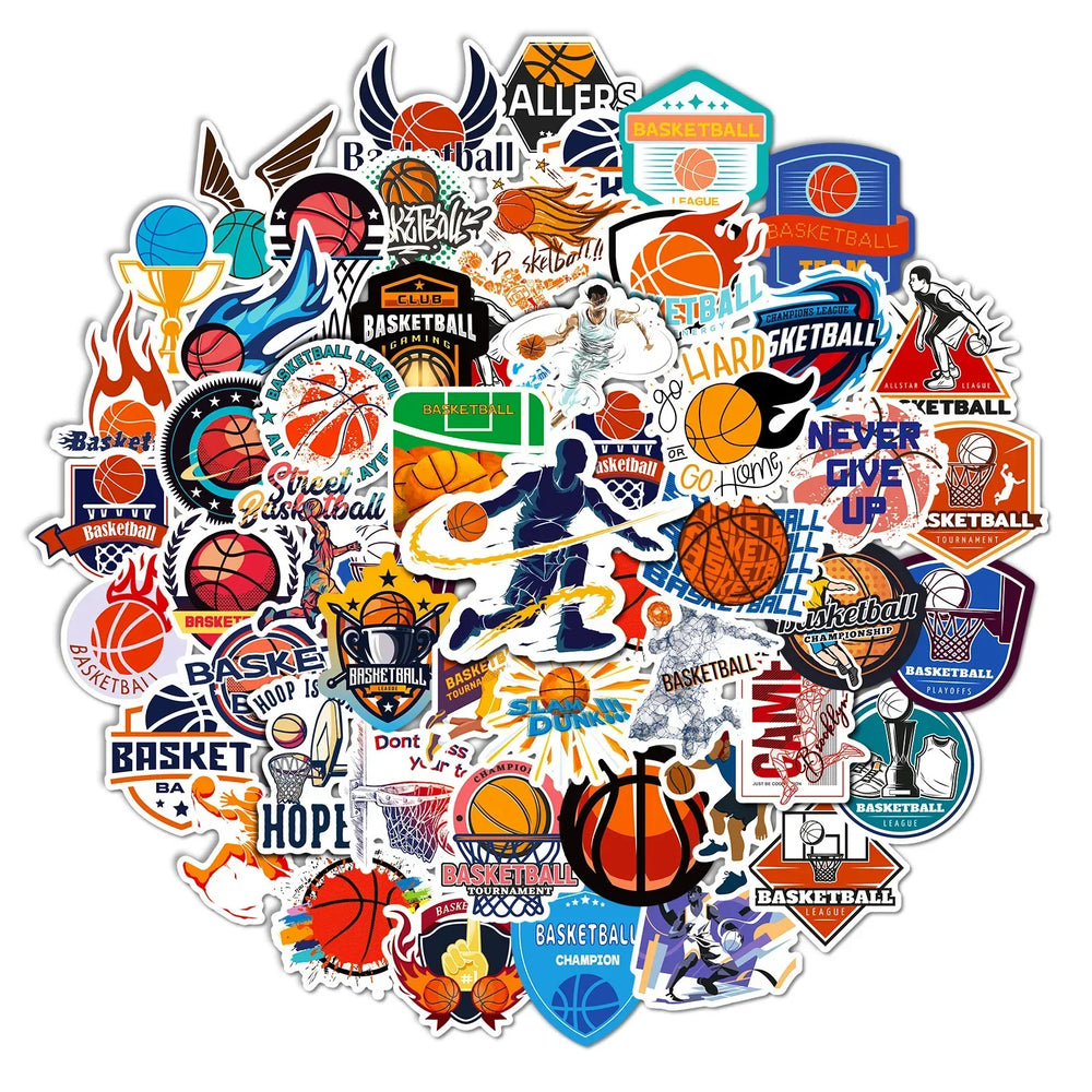 Graffiti Basketball Stickers Decals for Phone Helmet Laptop Skateboard (Online Order Only)