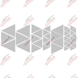 Angular Shape Sticker For Car Motorcycle Sticker Decoration Side Camouflage Kit Wrap Camo Tuning Styling Waterproof Vinyl Decals (ONLINE ORDER ONLY)