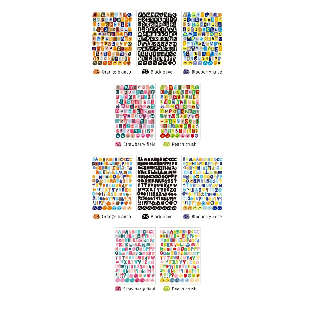 10pcs Alphabet & Number Stickers, Colorful, Water-Resistant, No Trace, DIY Scrapbook Decor (Online Order Only)