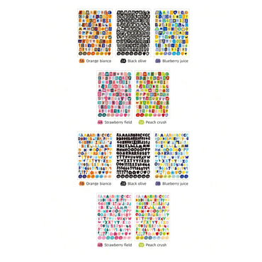 10pcs Alphabet & Number Stickers, Colorful, Water-Resistant, No Trace, DIY Scrapbook Decor (Online Order Only)