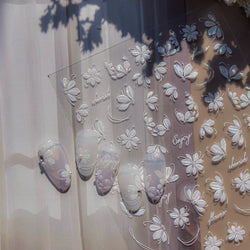 Shiny Cherokee Rose Golden Cherry Blossom Cherish Enjoy Flower Line Petal Delicate Self Adhesive Nail Art Sticker Manicure Decal (ONLINE ORDER ONLY)