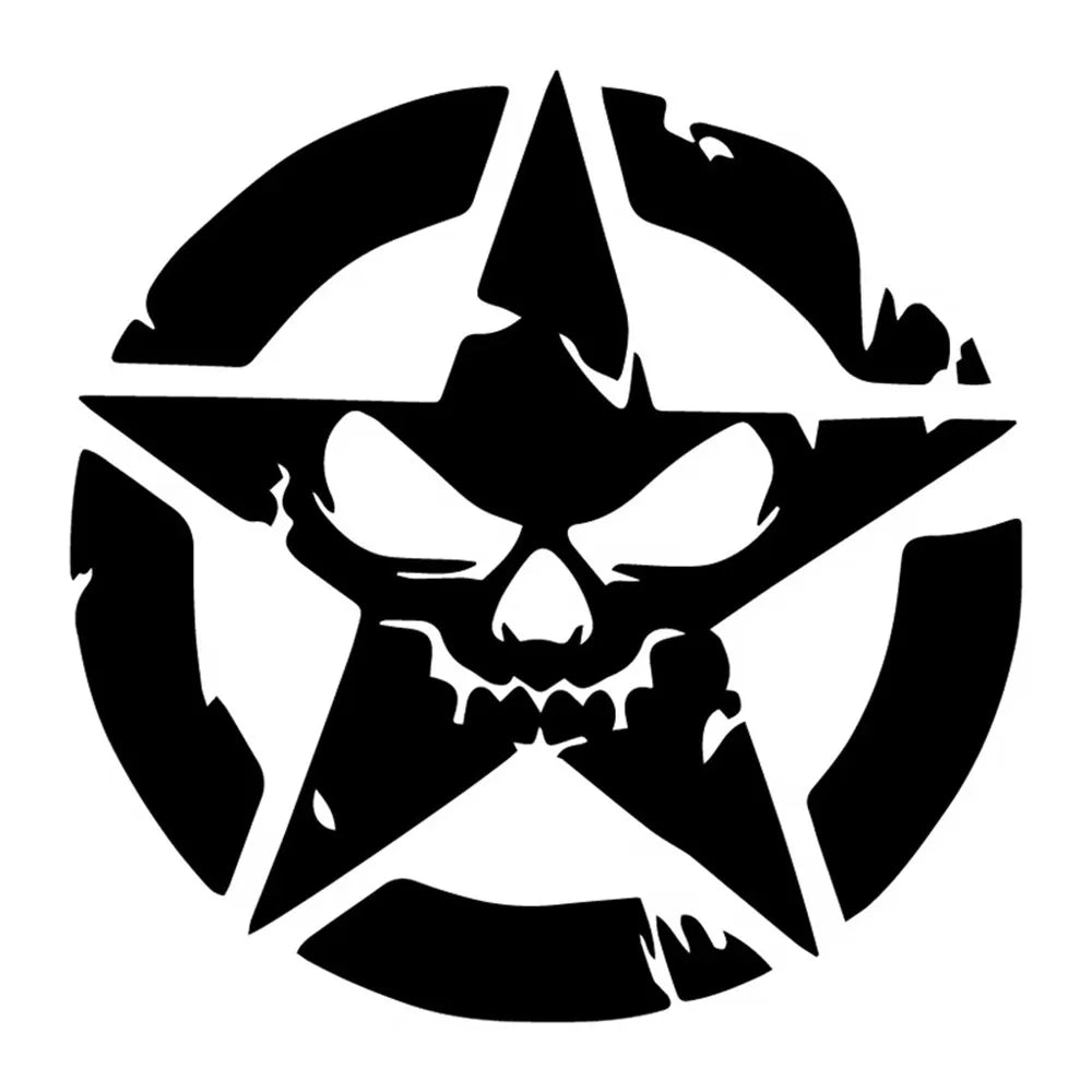 Skull Star Face Personality Car Sticker Decoration Vinyl Decals (ONLINE ORDER ONLY)