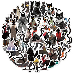 Cartoon Black Cat Stickers 10/30/50Pcs for Laptop, Skateboard, Suitcase, Phone, Car (ONLINE ORDER ONLY)