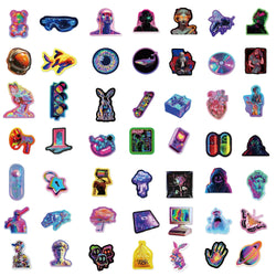 50PCS Cool Punk Art Stickers Aesthetic Laptop Phone Sticker DIY Motorcycle Luggage Car Skateboard Toy (ONLINE ORDER ONLY)
