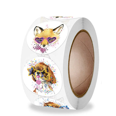 100-500pcs cartoon Animals Stickers for kids classic toys sticker school teacher reward sticker 6 designs pattern Dog CAT (Online Order Only)