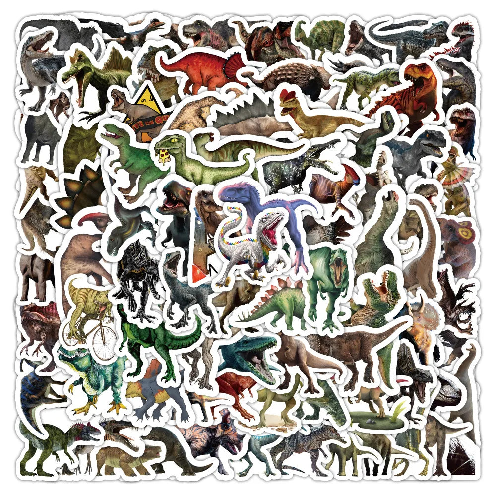 Jurassic Dinosaur Stickers PVC Waterproof DIY Skateboard Laptop Water Bottle (Online Order Only)