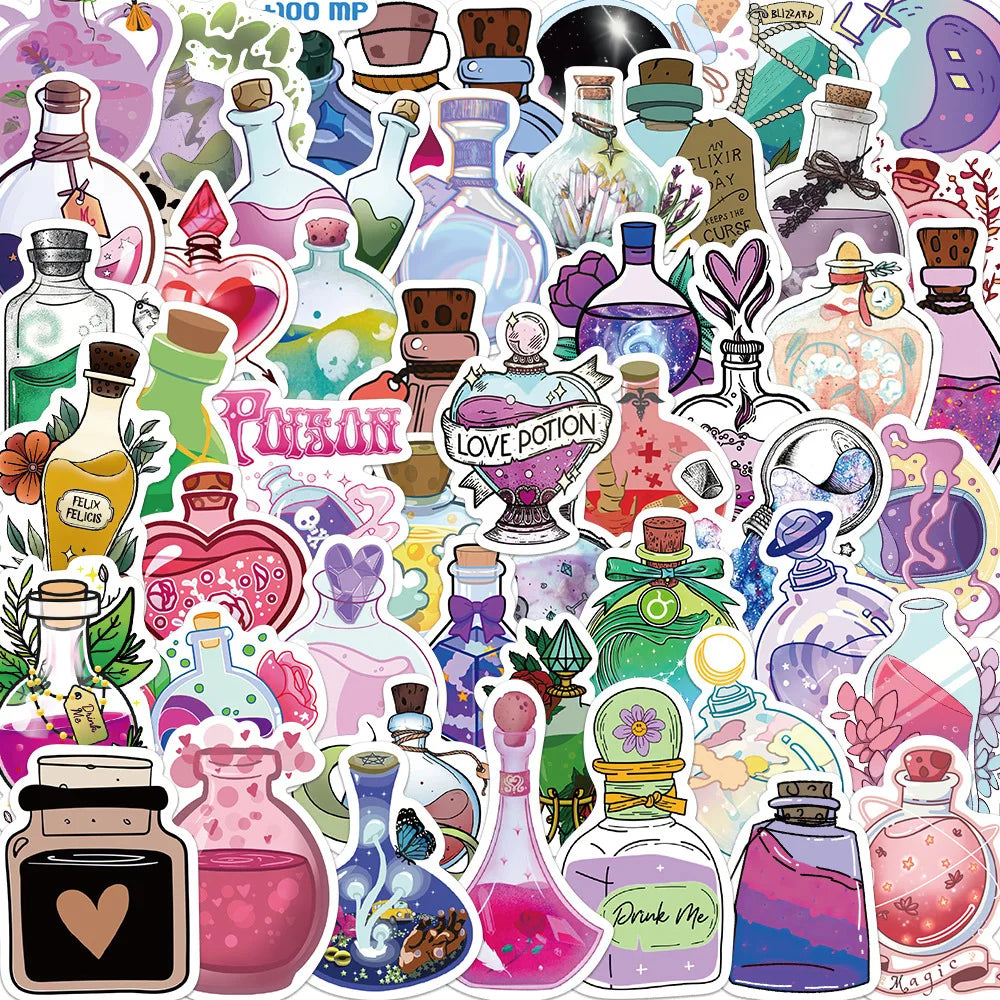 99Pcs Cartoon Magic Drop Pharmacist Graffiti Stickers Decals Kids Toy DIY Diary Suitcase Scrapbook Laptop Bike Sticker (ONLINE ORDER ONLY)