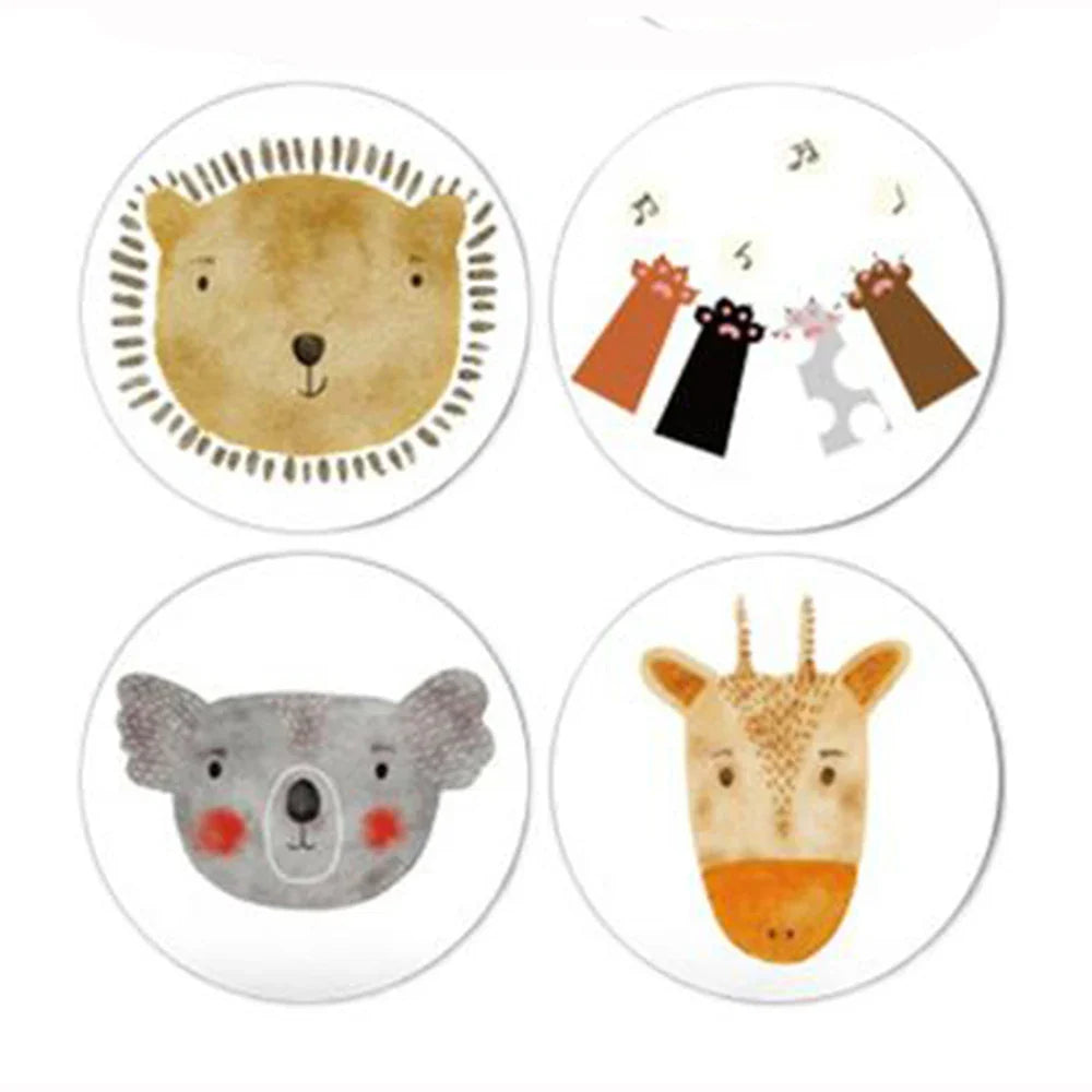 100-500pcs Reward Sticker Cute Cartoon Animals Scrapbooking Sticker for Teacher Encourage Supplies Children's Lables (ONLINE ORDER ONLY)