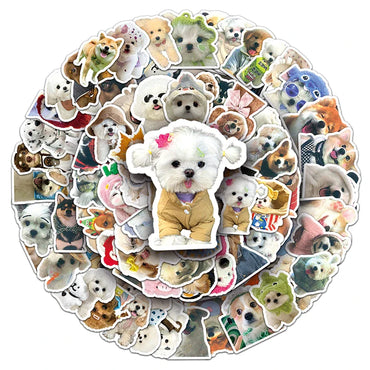 100Pcs Cute Kawaii Dog Waterproof Vinyl Stickers for Skateboard Snowboard (ONLINE ORDER ONLY)