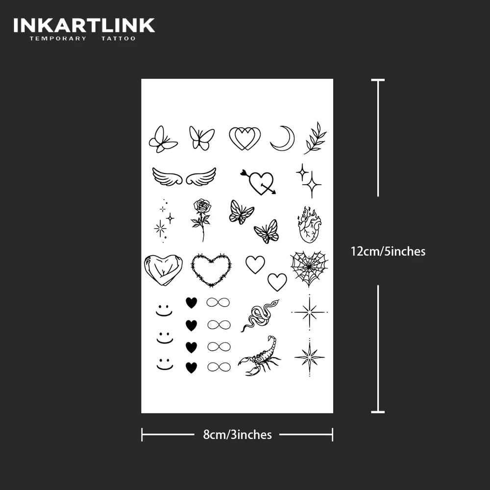 Henna Finger Tattoo (18) Temporary Tattoo,Lasts To 15 Days New Technology Magic Waterproof Semi Permanent Sticker. (Online Order Only)