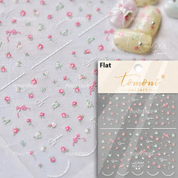 Lily of The Valley Star Spring Flower Bowknot Butterfly Water Bubbles Self Adhesive Nail Art Stickers Rhinestone Manicure Decals (ONLINE ORDER ONLY)