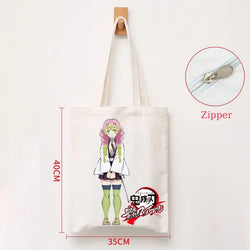 Demon Slayer Canvas Bag: Nezuko & Tanjiro Zipper Tote (ONLINE ORDER ONLY)