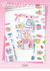 2Pcs/lot Girl Feelings Series Stickers Cute Sticker Scrapbooking Decorative Sticker Photo Album DIY Diary Stick Label Stationery (ONLINE ORDER ONLY)