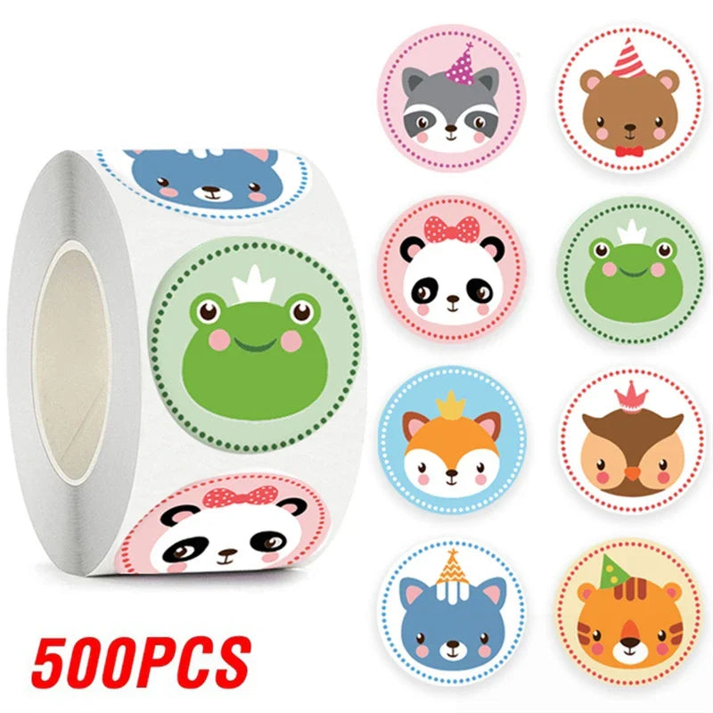 100-500pcs  Cute Reward Stickers Animal Sticker for Kid Classic Toy Gift Decor School Teacher Encouragement Sticker (ONLINE ORDER ONLY)