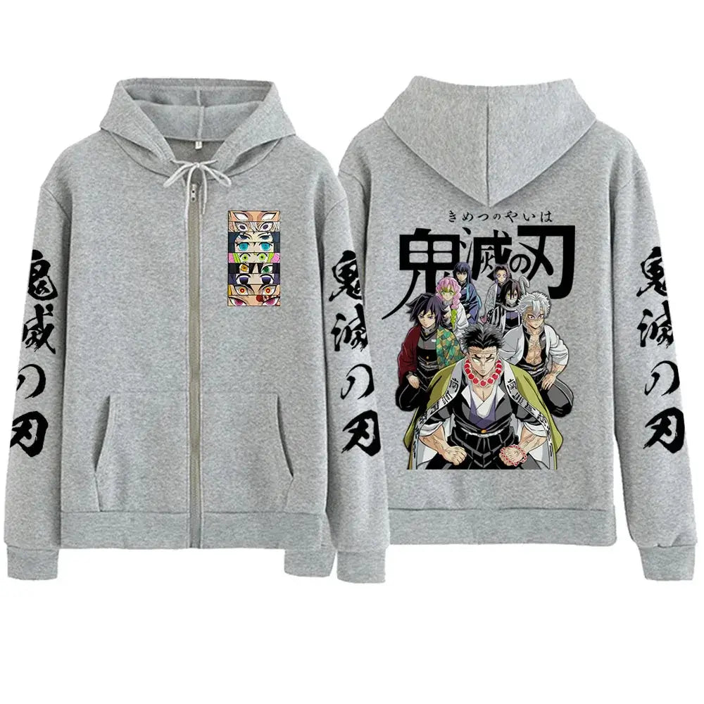 Demon Slayer Zipper Hoodie 2025 Harajuku Sweatshirt (ONLINE ORDER ONLY)