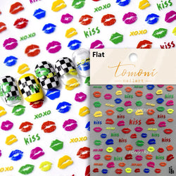 Graffiti Line Love Heart Cool Personal Hollow Out English Letter Y2k Self Adhesive Nail Art Decorations Sticker Manicure Decals (ONLINE ORDER ONLY)