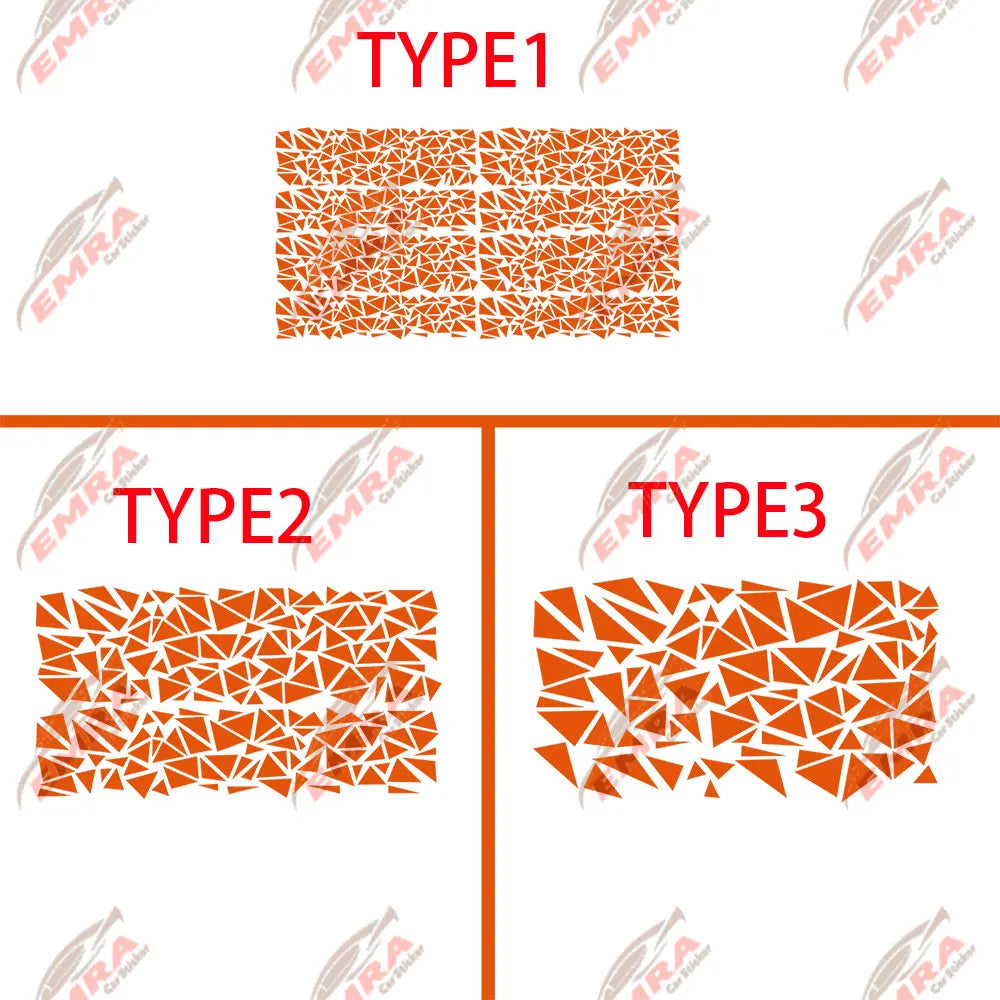 Angular Shape Sticker For Car Motorcycle Sticker Decoration Side Camouflage Kit Wrap Camo Tuning Styling Waterproof Vinyl Decals (ONLINE ORDER ONLY)