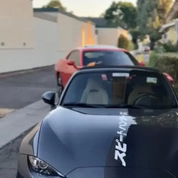Japanese Style Car Front Window Sticker For JDM Street Racing Windshield Auto Stickers Decals Decor (ONLINE ORDER ONLY)