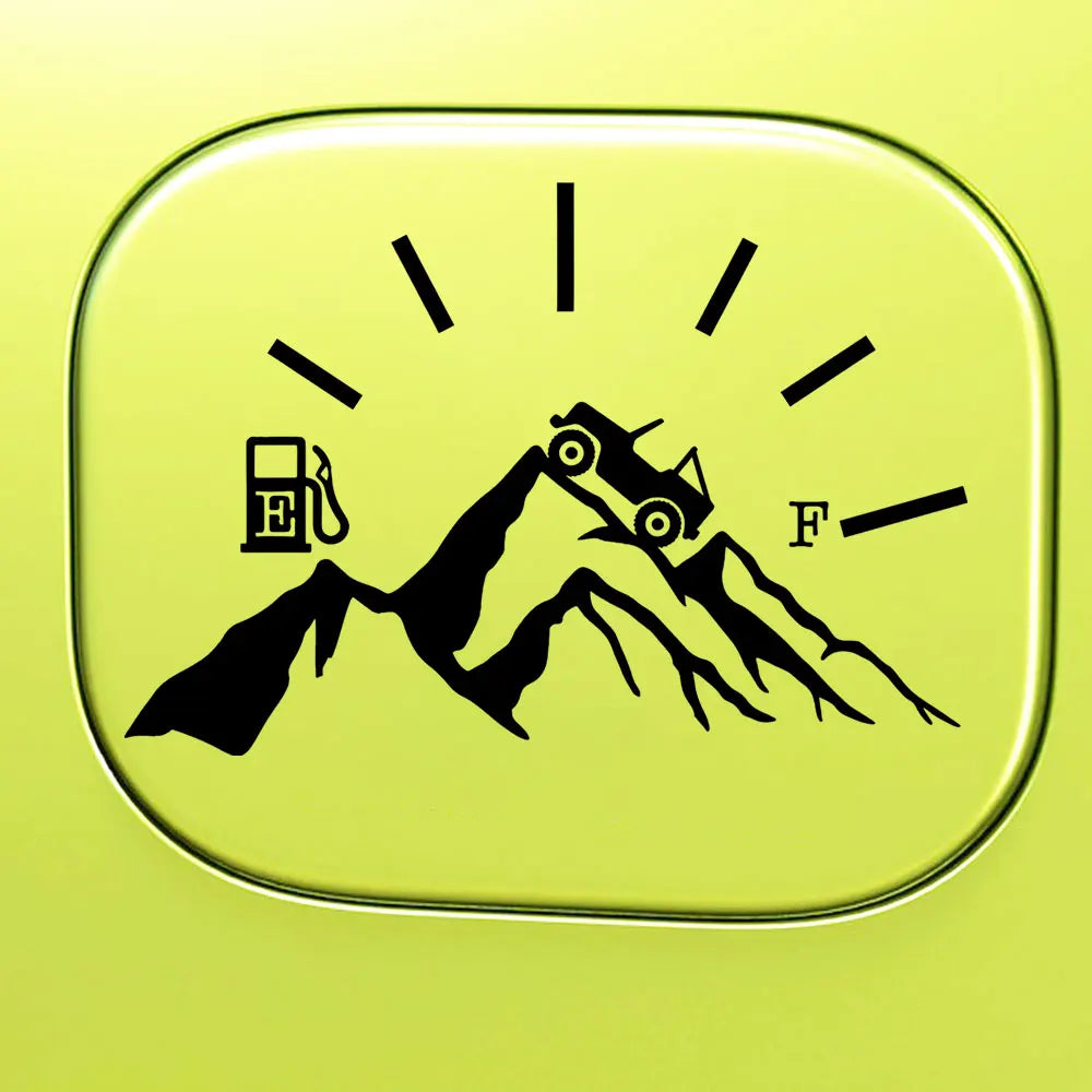Truck Fuel Mountain Full Gas Gauge Sticker for Car Fuel Tank Cap Door Decoration Automotive Supplies Stickers PVC Vinyl Decals (ONLINE ORDER ONLY)