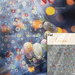 Colorful Shoal of Fish Whale Ocean Shell Conch Starfish Summer Sea Jellyfish Bubble Nail Art Decoration Sticker Manicure Decals (ONLINE ORDER ONLY)