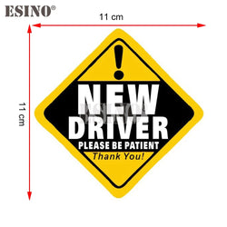 Car Styling Warning Please Be Patient New Driver Decorative Adhesive PVC Waterproof Sticker Whole Body Glass Vinyl Decal (Online Order Only)