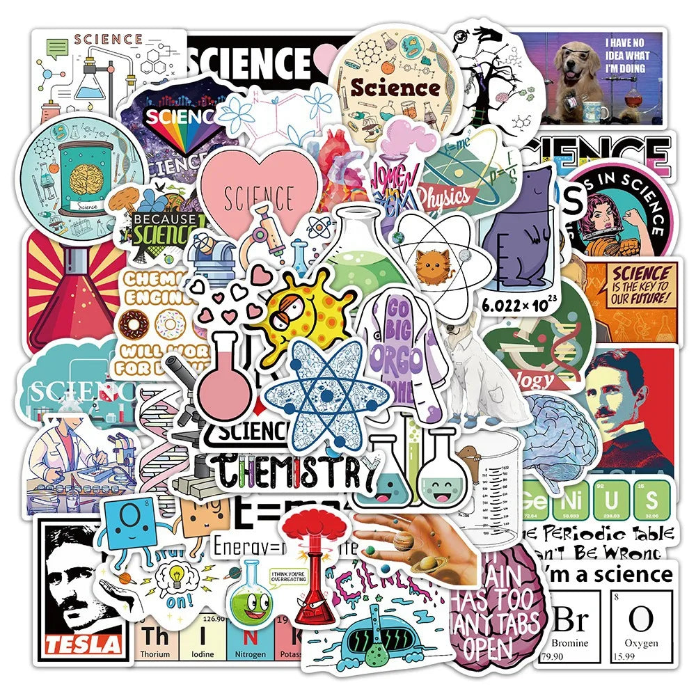 Chemistry Lab Stickers Funny Science Graffiti for Scrapbooking Laptop Phone Suitcase Helmet (ONLINE ORDER ONLY)