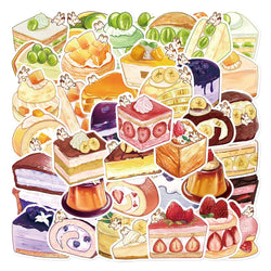 Cute Cartoon Food Cake Dessert Bunny Sticker Packs (ONLINE ORDER ONLY)