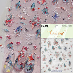 Fireworks Bloom Romantic Starry Sky Goldfish Metallics Color Gradient Self Adhesive Nail Art Stickers Halo Dyeing Manicure Decal (ONLINE ORDER ONLY)