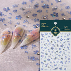 Pretty White Butterfly Flower Wreath Love Heart Crown Corsage Corolla Garland Delicate Adhesive Nail Art Sticker Manicure Decals (ONLINE ORDER ONLY)
